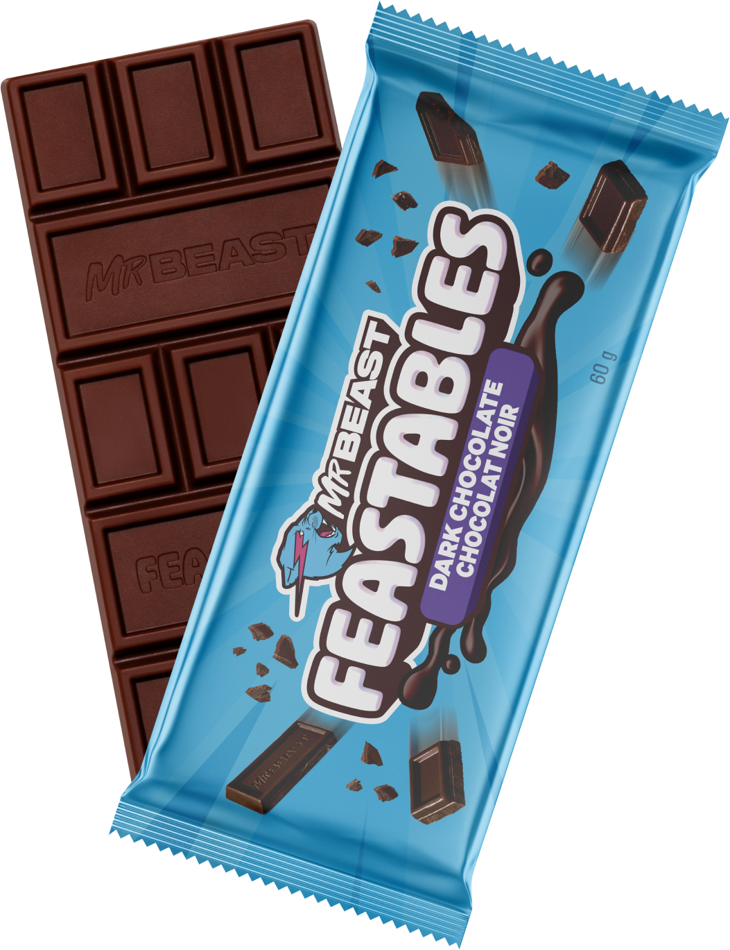 Feastables chocolate bar - Dark chocolate / Chocolat noir