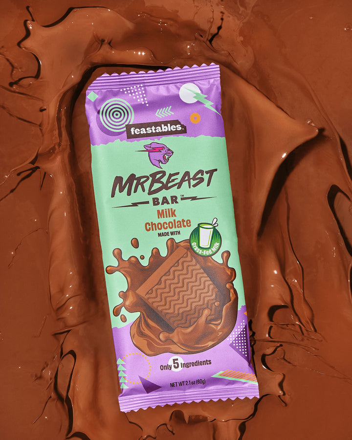 Feastables MrBeast Milk Chocolate Bar, 2.1 oz, 1 Count 