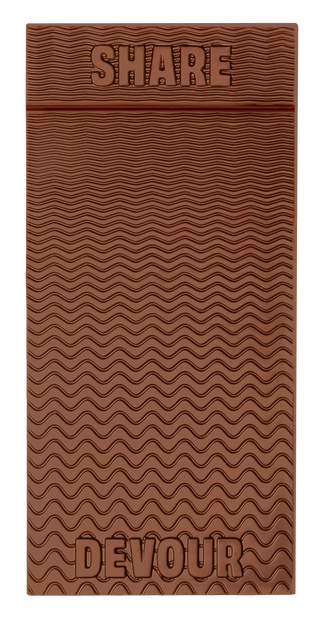 Pictured: an unwrapped milk chocolate bar shown in higher resolution.