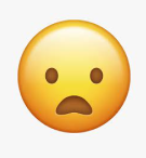 Pictured: Emoji gasp face