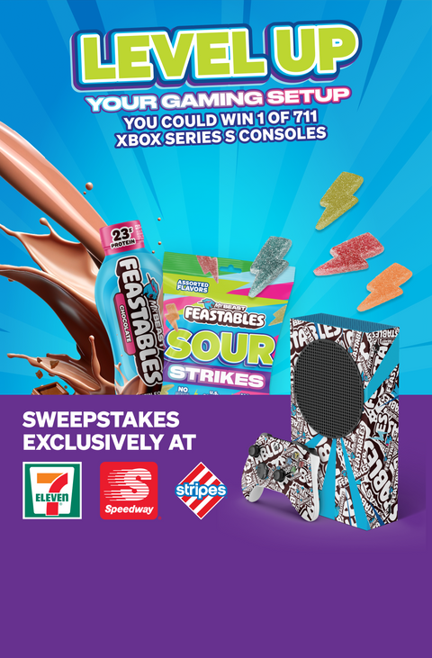 LEVEL UP YOUR GAMING SETUP! You could win 1 of 711 XBOX Series S consoles! Sweepstakes exclusively at 7-Eleven, Speedway and Stripes!