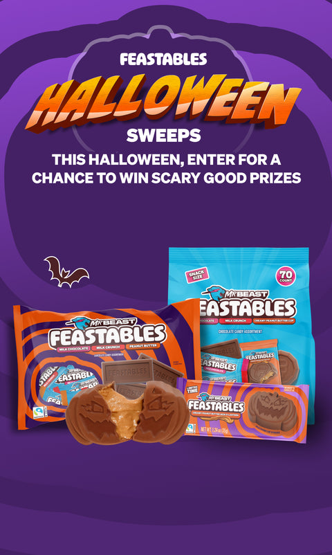 Feastables Halloween Sweepstakes! This Halloween, enter for a chance to win scary good prizes!