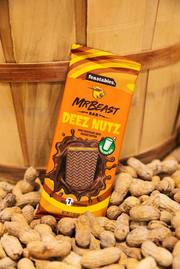  Feastables Beast Chocolate Bars – NEW Deez Nuts Peanut